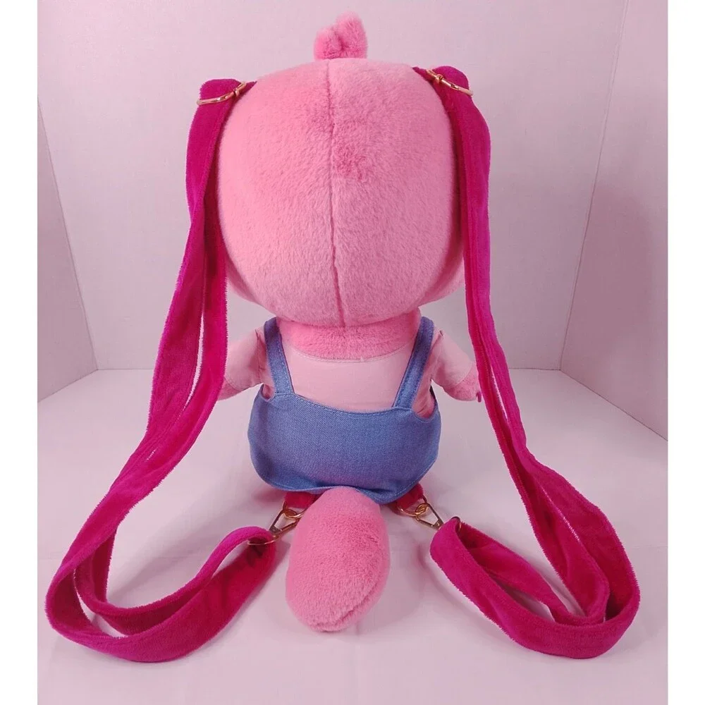MINISO Zanmang Loopy Plush Backpack 12” Pink Beaver Pororo Kids School Bag Toy